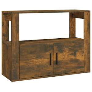 Příborník kouřový dub 80x30x60 cm kompozitní dřevo - obrázek 2