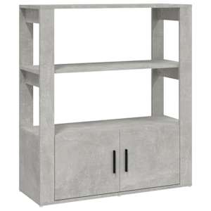 Příborník betonově šedý 80x30x90 cm kompozitní dřevo - obrázek 2