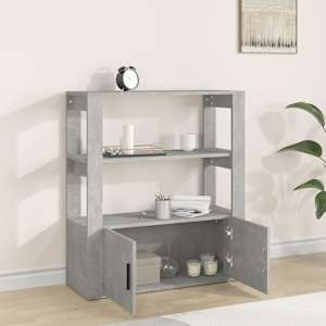Příborník betonově šedý 80x30x90 cm kompozitní dřevo - obrázek 3