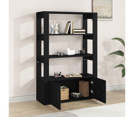 vidaXL Buffet Noir 80x30x119,5 cm Bois d'ing&eacute;nierie