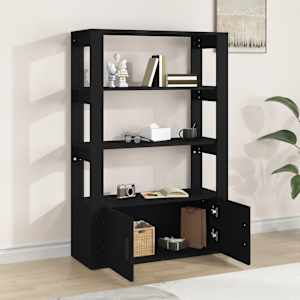 vidaXL Buffet Noir 80x30x119,5 cm Bois d'ing&eacute;nierie