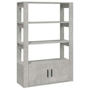 Příborník betonově šedý 80x30x119,5 cm kompozitní dřevo - obrázek 2