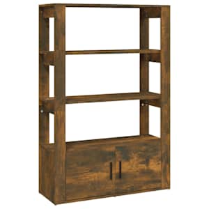 Příborník kouřový dub 80x30x119,5 cm kompozitní dřevo - obrázek 2