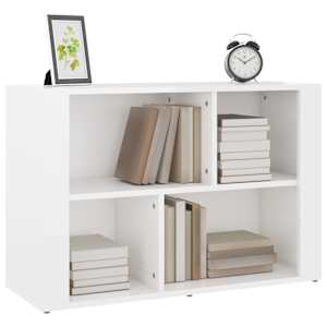 Příborník bílý s vysokým leskem 80x30x54 cm kompozitní dřevo - obrázek 4