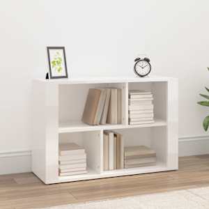 Příborník bílý s vysokým leskem 80x30x54 cm kompozitní dřevo - obrázek 1