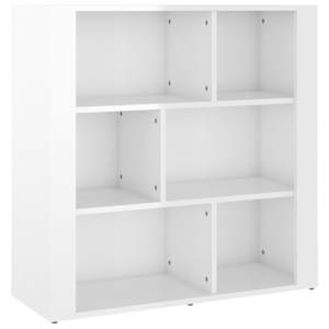Příborník bílý s vysokým leskem 80x30x80 cm kompozitní dřevo - obrázek 2