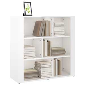 Příborník bílý s vysokým leskem 80x30x80 cm kompozitní dřevo - obrázek 4