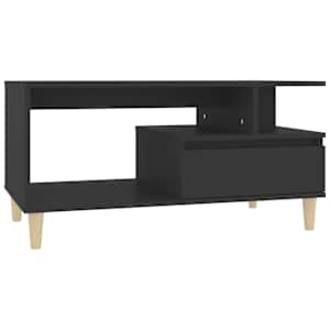 Konferenční stolek černý 90 x 49 x 45 cm kompozitní dřevo - obrázek 2