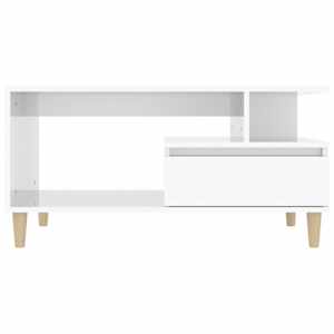 Konferenční stolek lesklý bílý 90x49x45 cm kompozitní dřevo - obrázek 5