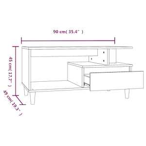 Konferenční stolek dub sonoma 90x49x45 cm kompozitní dřevo - obrázek 10