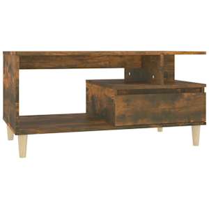 Konferenční stolek kouřový dub 90x49x45 cm kompozitní dřevo - obrázek 2