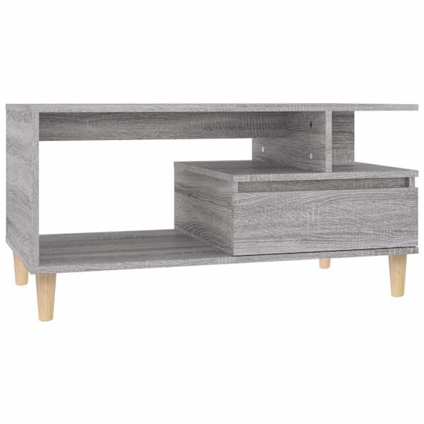 vidaXL kohvilaud, hall Sonoma tamm, 90x49x45 cm, tehispuit