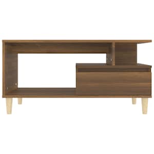 Konferenční stolek hnědý dub 90x49x45 cm kompozitní dřevo - obrázek 5