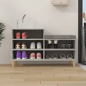 Botník betonově šedý 102x36x60 cm kompozitní dřevo - obrázek 3