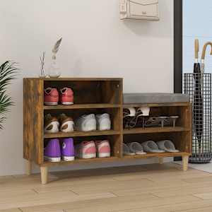 Omarica za čevlje dimljeni hrast 102x36x60 cm inženirski les