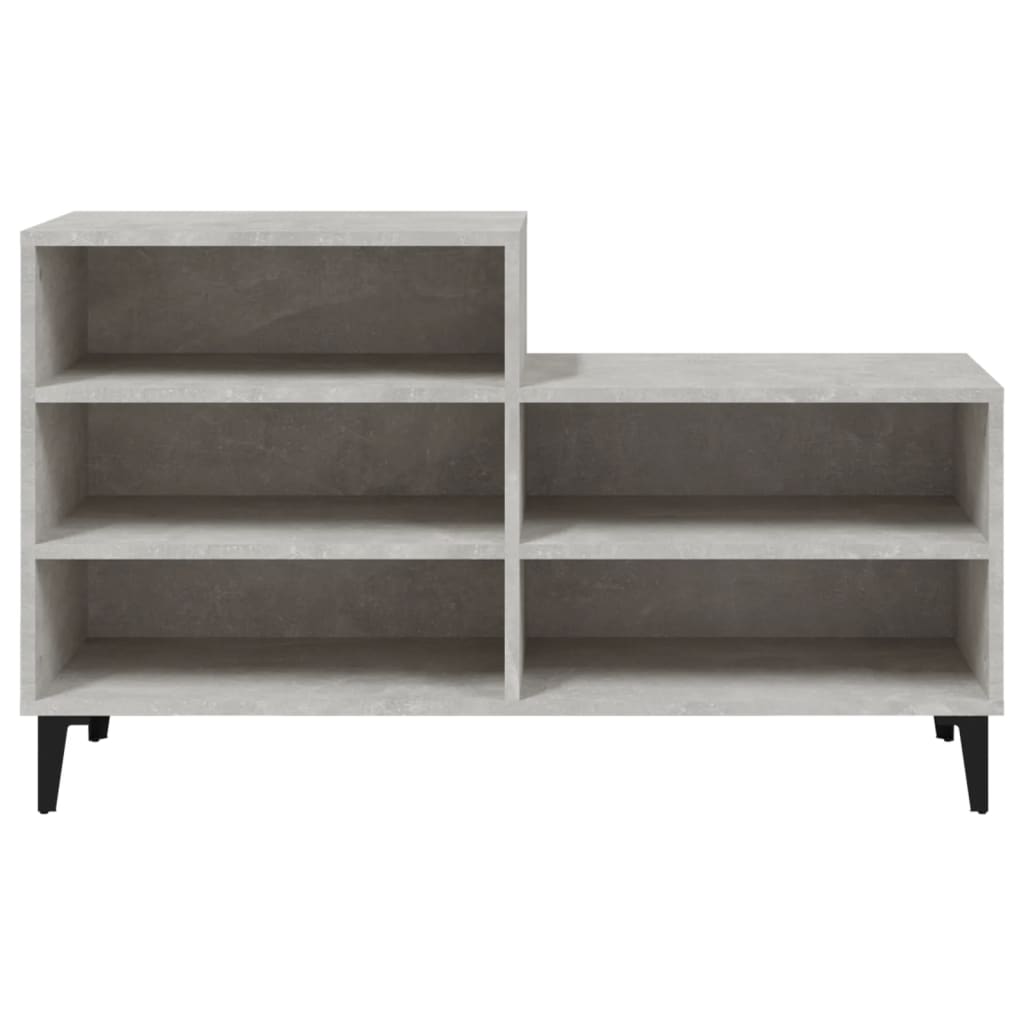 vidaXL Schoenenkast 102x36x60 cm bewerkt hout betongrijs afbeelding
