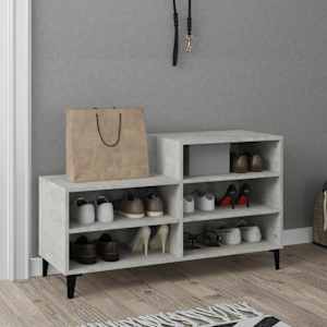 Botník betonově šedý 102x36x60 cm kompozitní dřevo - obrázek 6