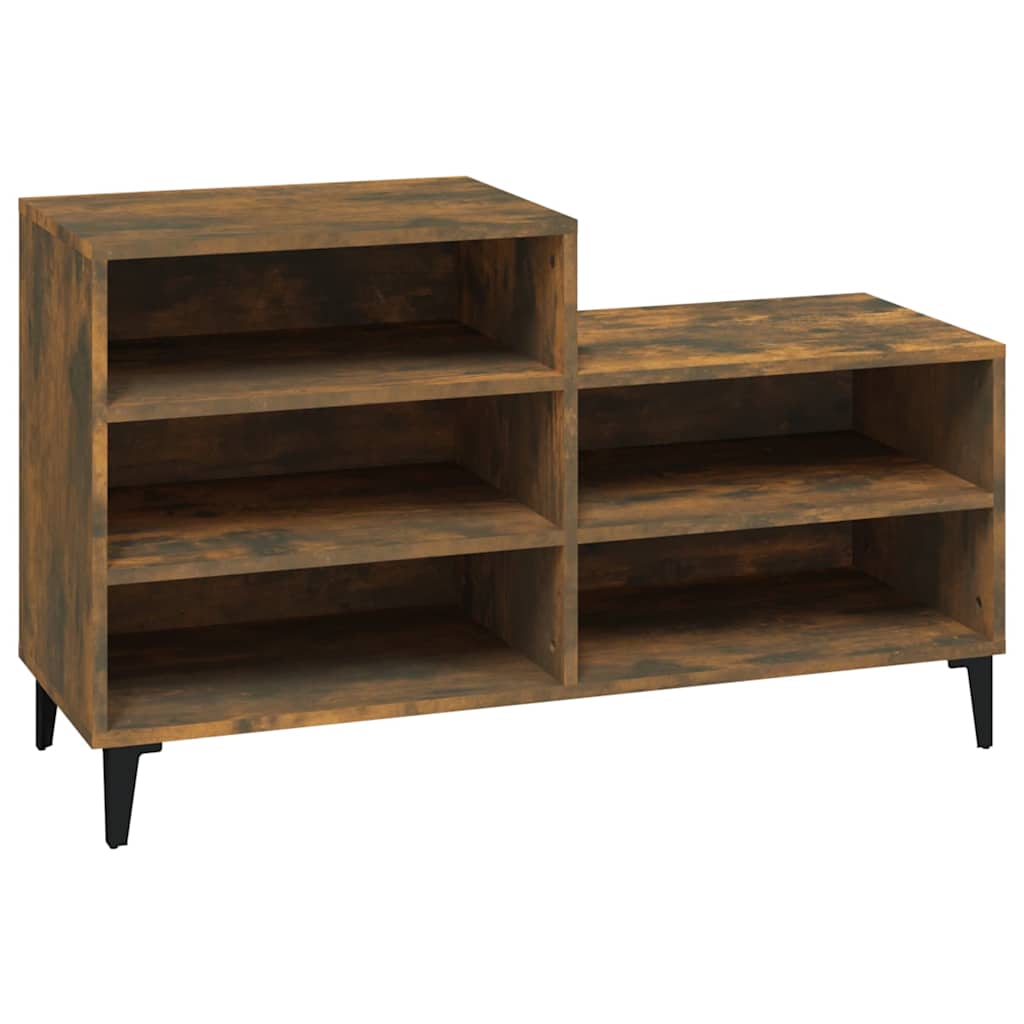 vidaXL Botník kouřový dub 102x36x60 cm kompozitní dřevo