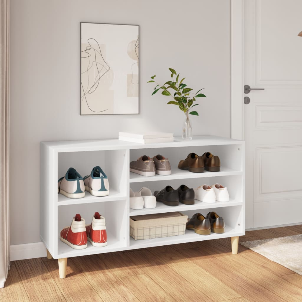 Półka na buty, biały, 102x36x60 cm, materiał drewnopochodny