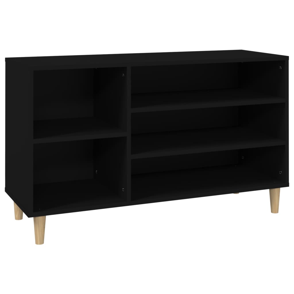 vidaXL Schoenenkast 102x36x60 cm bewerkt hout zwart