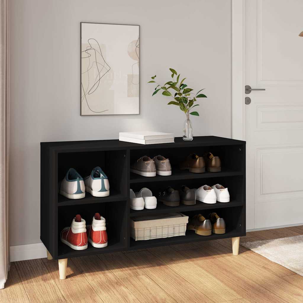 vidaXL skoreol 102x36x60 cm konstrueret træ sort