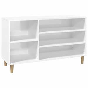 Botník bílý s vysokým leskem 102x36x60 cm kompozitní dřevo - obrázek 2