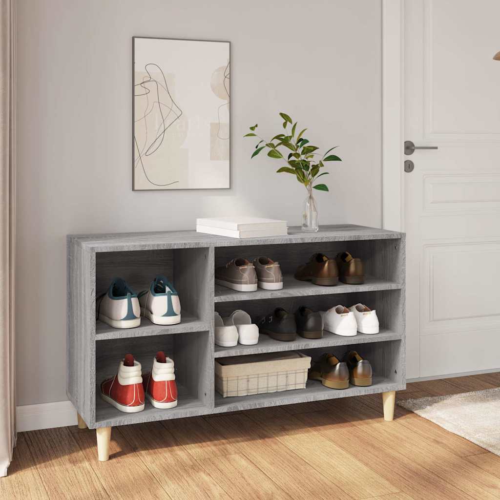 vidaXL skoskab 102x36x60 cm konstrueret træ grå sonoma-eg