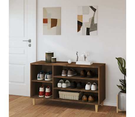 vidaXL apavu plaukts, brūna ozolkoka, 102x36x60 cm, inženierijas koks