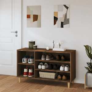 vidaXL apavu plaukts, brūna ozolkoka, 102x36x60 cm, inženierijas koks
