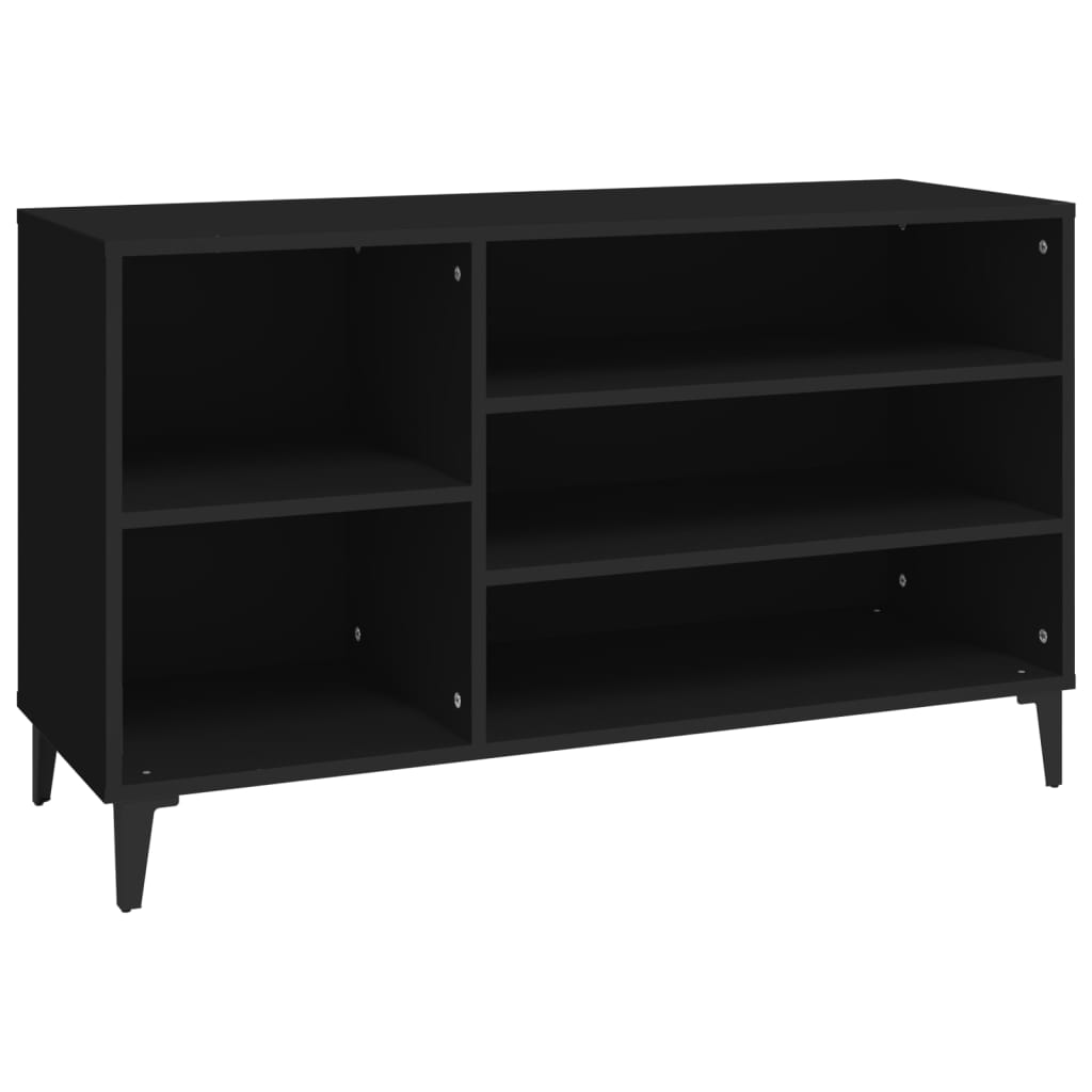 vidaXL Botník černý 102x36x60 cm kompozitní dřevo