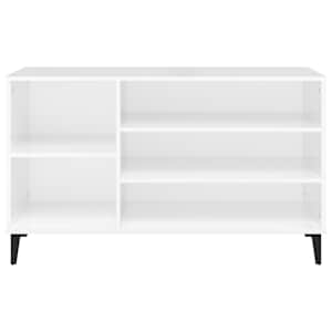 Botník bílý s vysokým leskem 102x36x60 cm kompozitní dřevo - obrázek 5