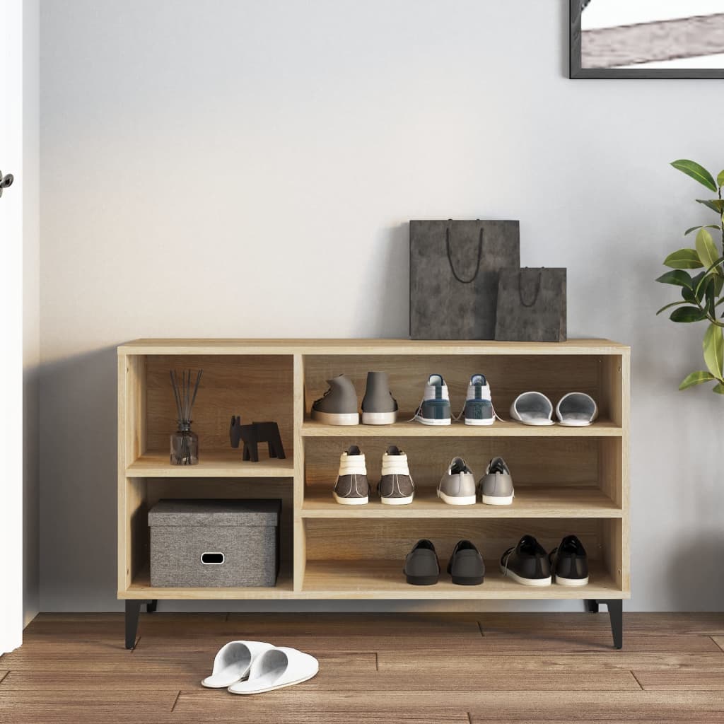 Шкаф за обувки, дъб сонома, 102x36x60 см, инженерно дърво
