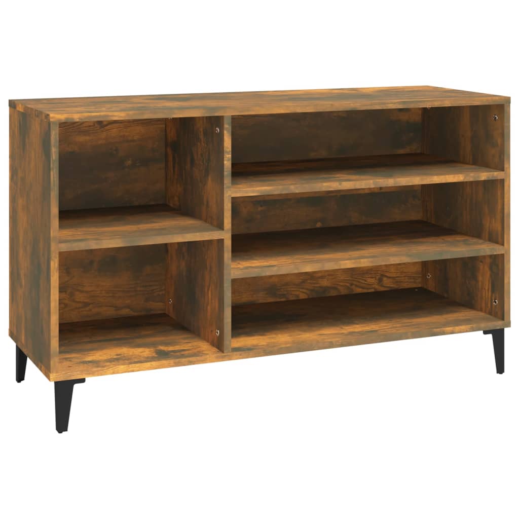 vidaXL Botník kouřový dub 102x36x60 cm kompozitní dřevo