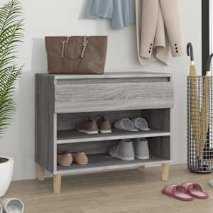 Omarica za čevlje siva sonoma 70x36x60 cm inženirski les