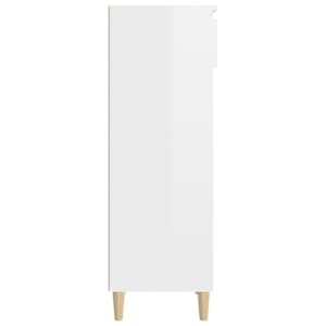 Botník bílý s vysokým leskem 40 x 36 x 105 cm kompozitní dřevo - obrázek 5