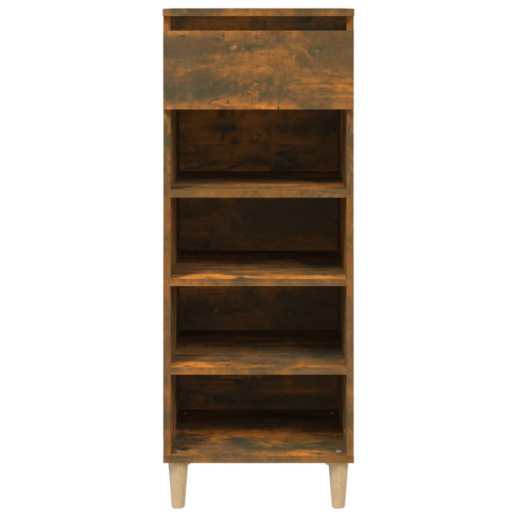 vidaXL Schoenenkast 40x36x105 cm bewerkt hout gerookt eikenkleurig afbeelding
