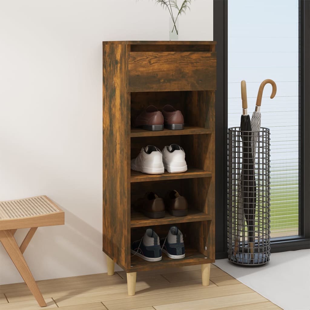 vidaXL Pantofar, stejar fumuriu, 40x36x105 cm, lemn compozit