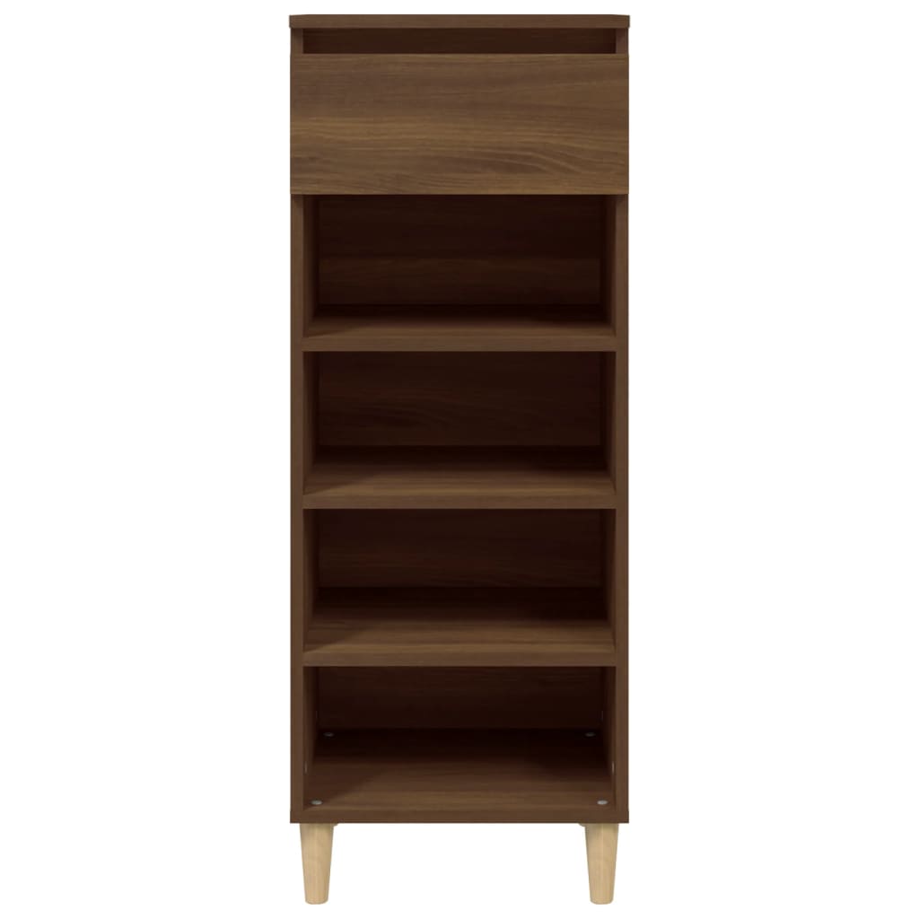 vidaXL Schoenenkast 40x36x105 cm bewerkt hout bruin eikenkleur afbeelding