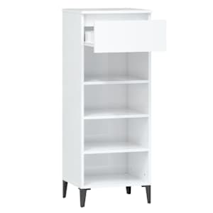 Botník bílý s vysokým leskem 40 x 36 x 105 cm kompozitní dřevo - obrázek 6