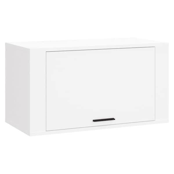 vidaXL seinale kinnitatav kingakapp, valge, 70 x 35 x 38 cm, tehispuit