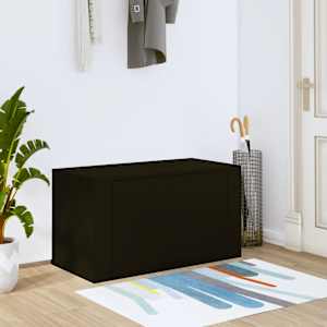 Nástěnný botník černý 70 x 35 x 38 cm kompozitní dřevo - obrázek 1