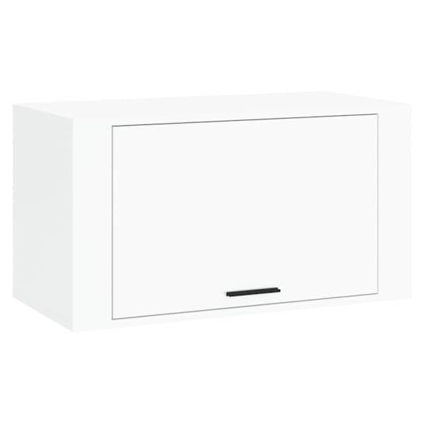 vidaXL seinale kinnitatav kingakapp, k&otilde;rgl&auml;ikega valge, 70x35x38 cm