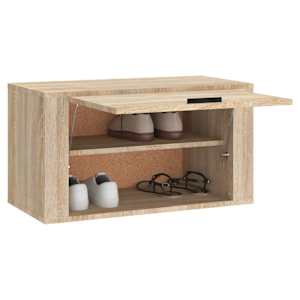 Nástěnný botník dub sonoma 70 x 35 x 38 cm kompozitní dřevo - obrázek 4