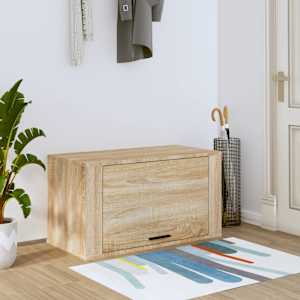 Nástěnný botník dub sonoma 70 x 35 x 38 cm kompozitní dřevo - obrázek 1
