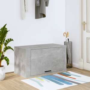 Nástěnný botník betonově šedý 70 x 35 x 38 cm kompozitní dřevo - obrázek 1
