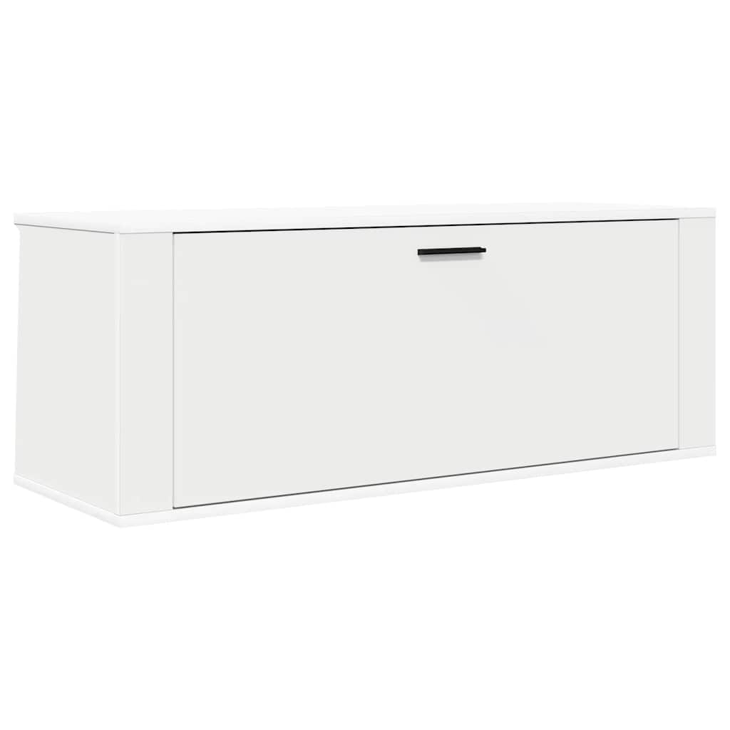 vidaXL Nástěnný botník bílá 100 x 35 x 38 cm kompozitní dřevo
