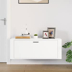 Nástěnný botník bílá 100 x 35 x 38 cm kompozitní dřevo - obrázek 3