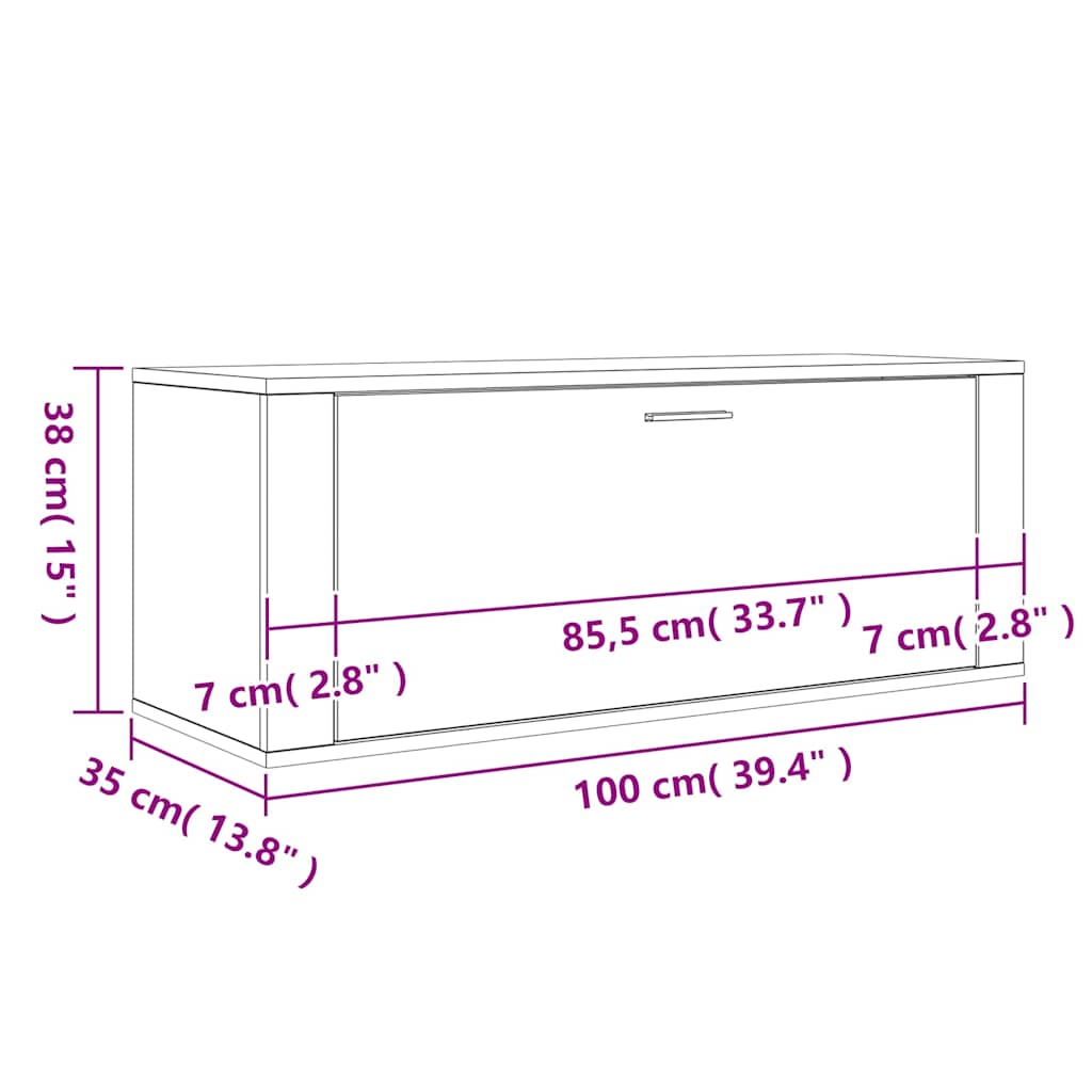 Mueble Zapatero Pared Madera Contrachapada Entrada Salón Multicolor vidaXL - Imagen 29 de 84