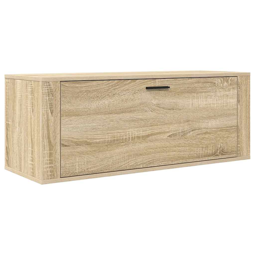 vidaXL Nástěnný botník dub sonoma 100 x 35 x 38 cm kompozitní dřevo