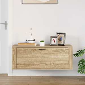 Nástěnný botník dub sonoma 100 x 35 x 38 cm kompozitní dřevo - obrázek 3